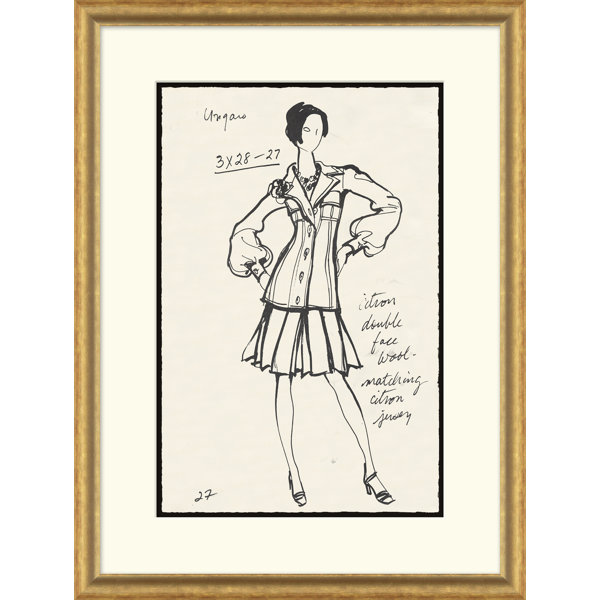 Vintage top fashion sketch